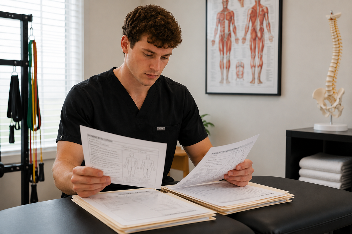 Client using the device during a clinical session