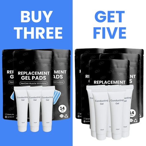 APE BORN BUY 3 GET 2 FREE Replacement Gel Pads & Conducting Gel