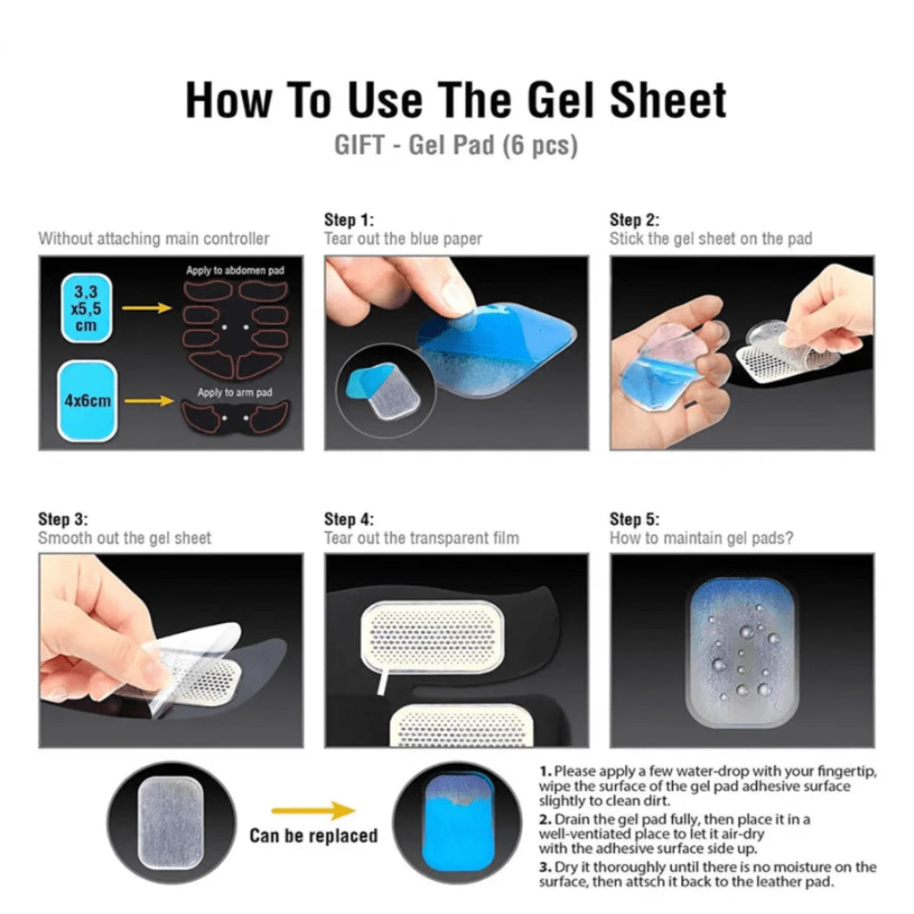 Glute Stimulator Replacement Gels 6pcs (Subscription)